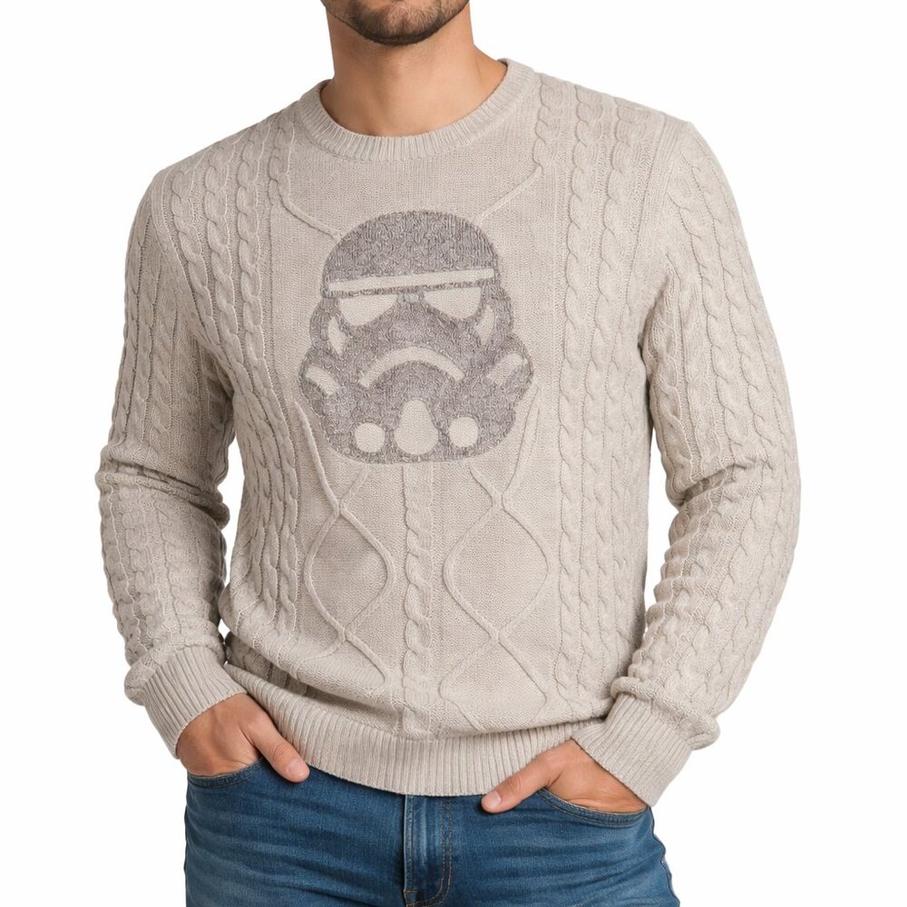 Disney Star Wars Stormtrooper Cable Knit Sweater XXL